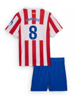 Atletico Madrid Pablo Barrios #8 Heimtrikotsatz für Kinder 2025-26 Kurzarm (+ Kurze Hosen)